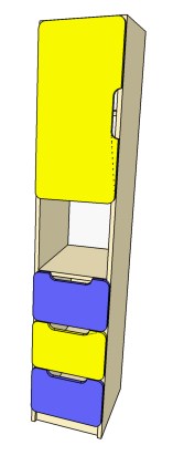 Шафа книжкова МЕБЛІ ВІВАТ, (11350-3Б)